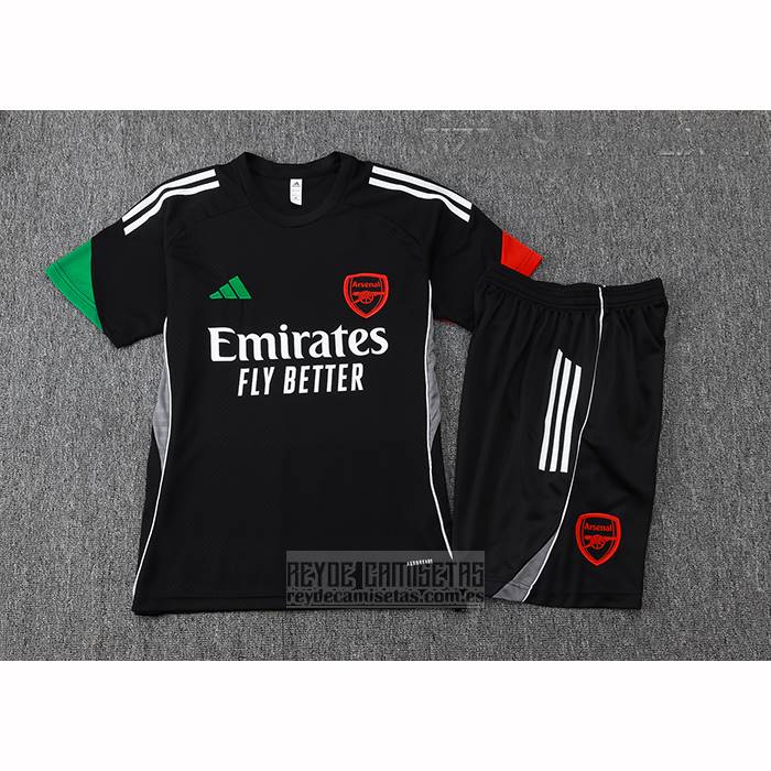 Chandal del Arsenal Manga Corta 2025-2026 Negro - Pantalon Corto